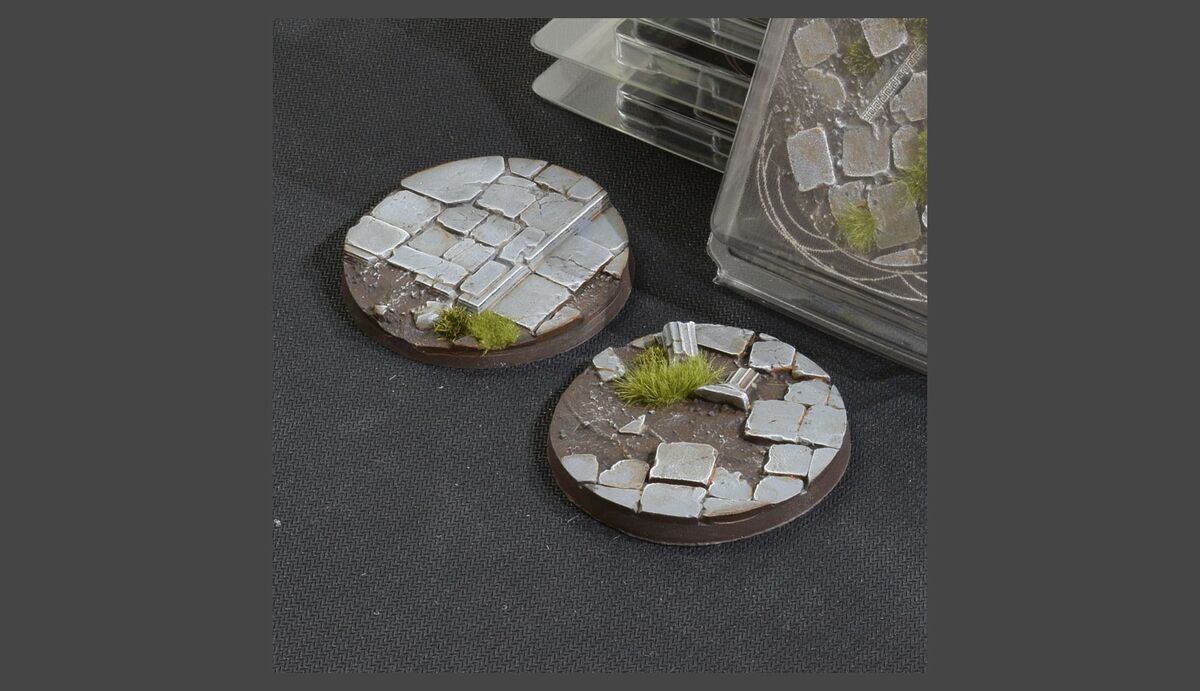 Gamers Grass Battle Ready Bases Temple Round 60mm (x2) - Loaded Dice