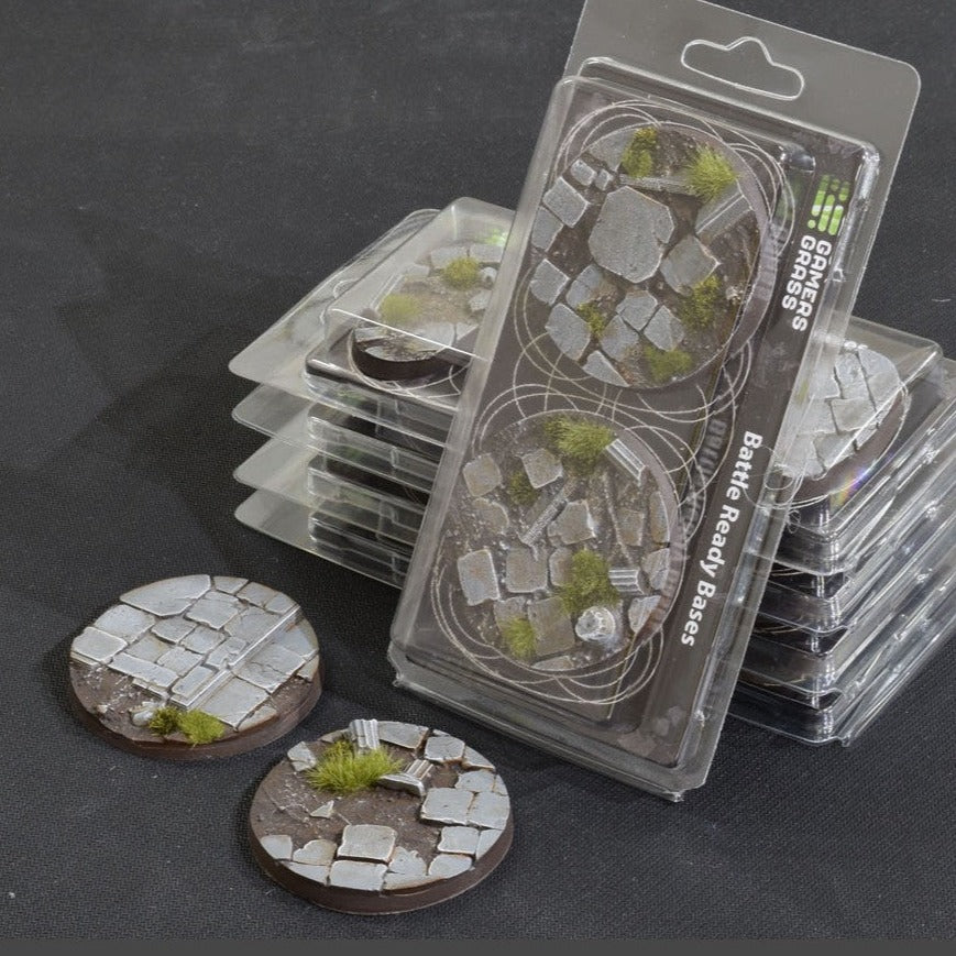 Gamers Grass Battle Ready Bases Temple Round 60mm (x2) - Loaded Dice