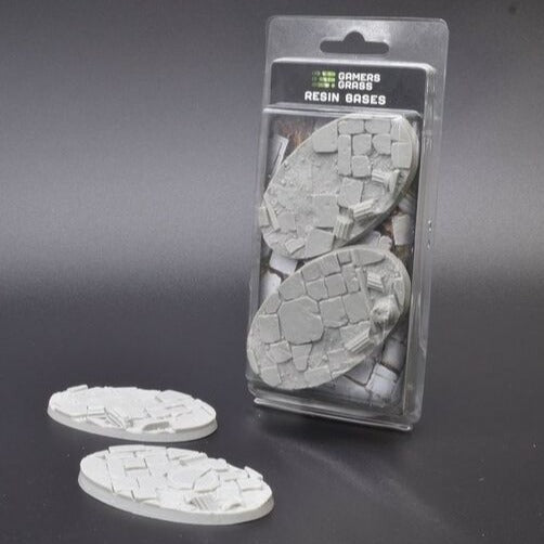 Gamers Grass Resin Bases Temple Oval 90mm (x2) - Clearance Special Offer - Loaded Dice