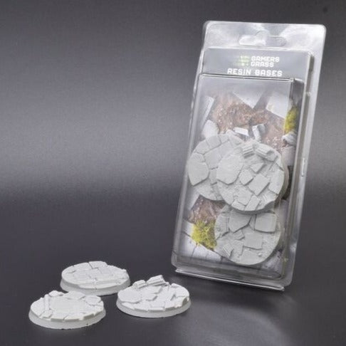 Gamers Grass Resin Bases Temple Round 50mm (x3) - Clearance Special Offer - Loaded Dice