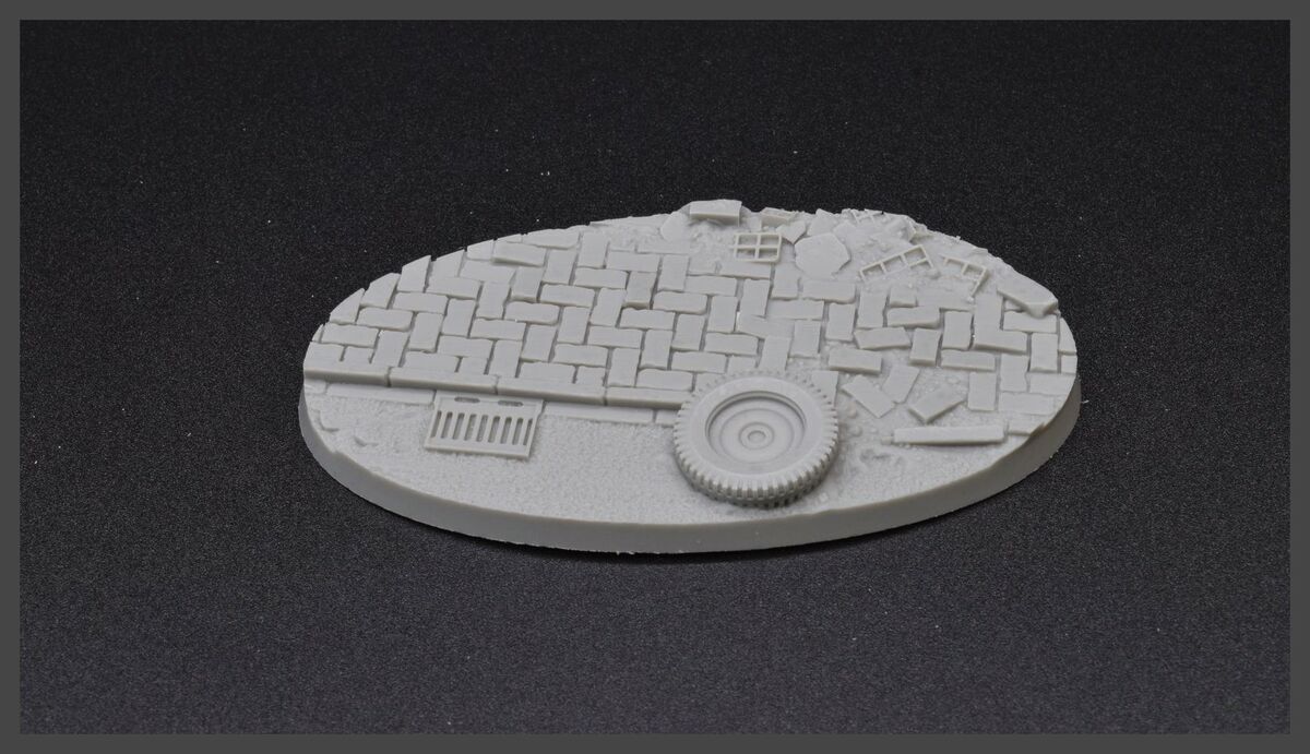 Gamers Grass Resin Bases Urban Warfare Oval 90mm (x2) - Clearance Special Offer - Loaded Dice
