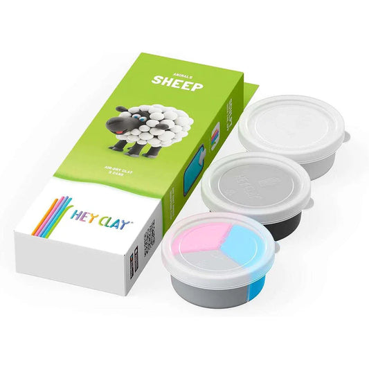 HEY CLAY Claymates Animals - Sheep (3 Cans) - Loaded Dice