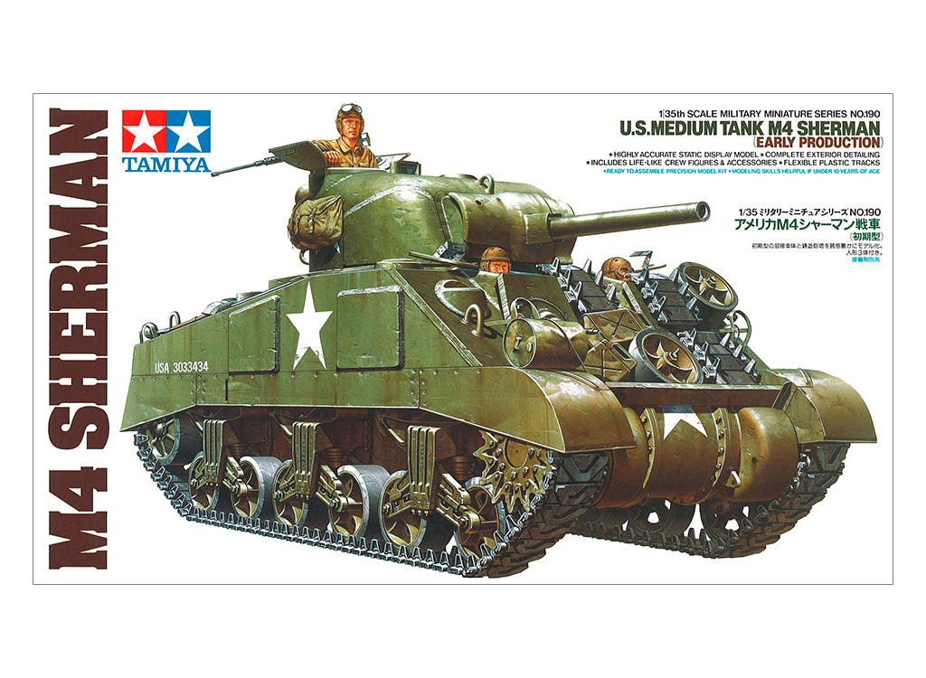 Tamiya 1:35 US M4 Sherman Tank (Early Production) - 35190