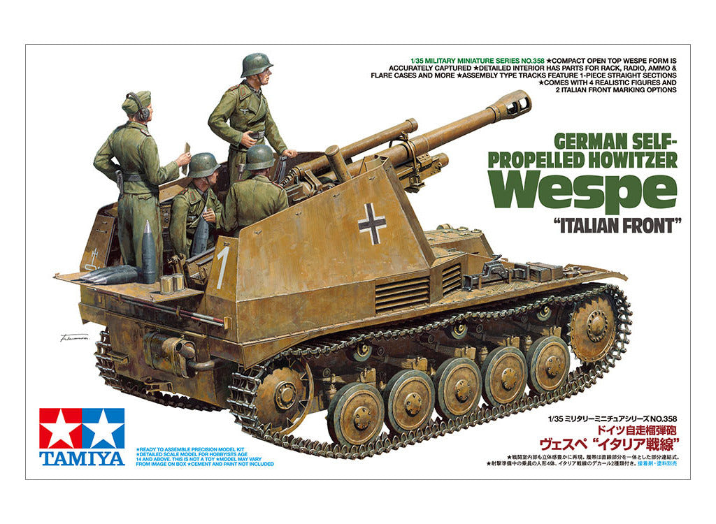 Tamiya 1:35 German Self-Propelled Howitzer Wespe "Italian Front" - 35358