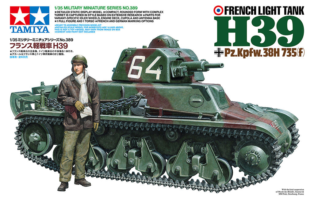 Tamiya 1:35 French Light Tank H39 - 35389