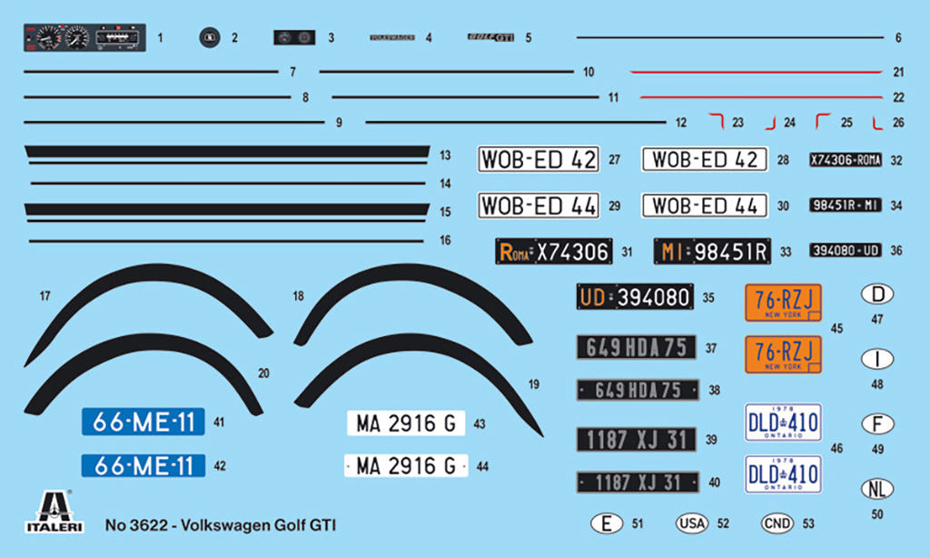 Italeri 1:24 VW Golf Gti Rabbit - 3622