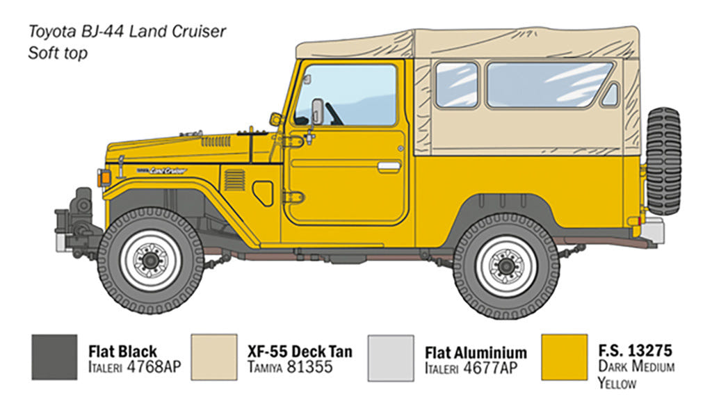 Italeri 1:24 Toyota BJ-44 Land Cruiser (Soft Top/Hard Top) - 3630