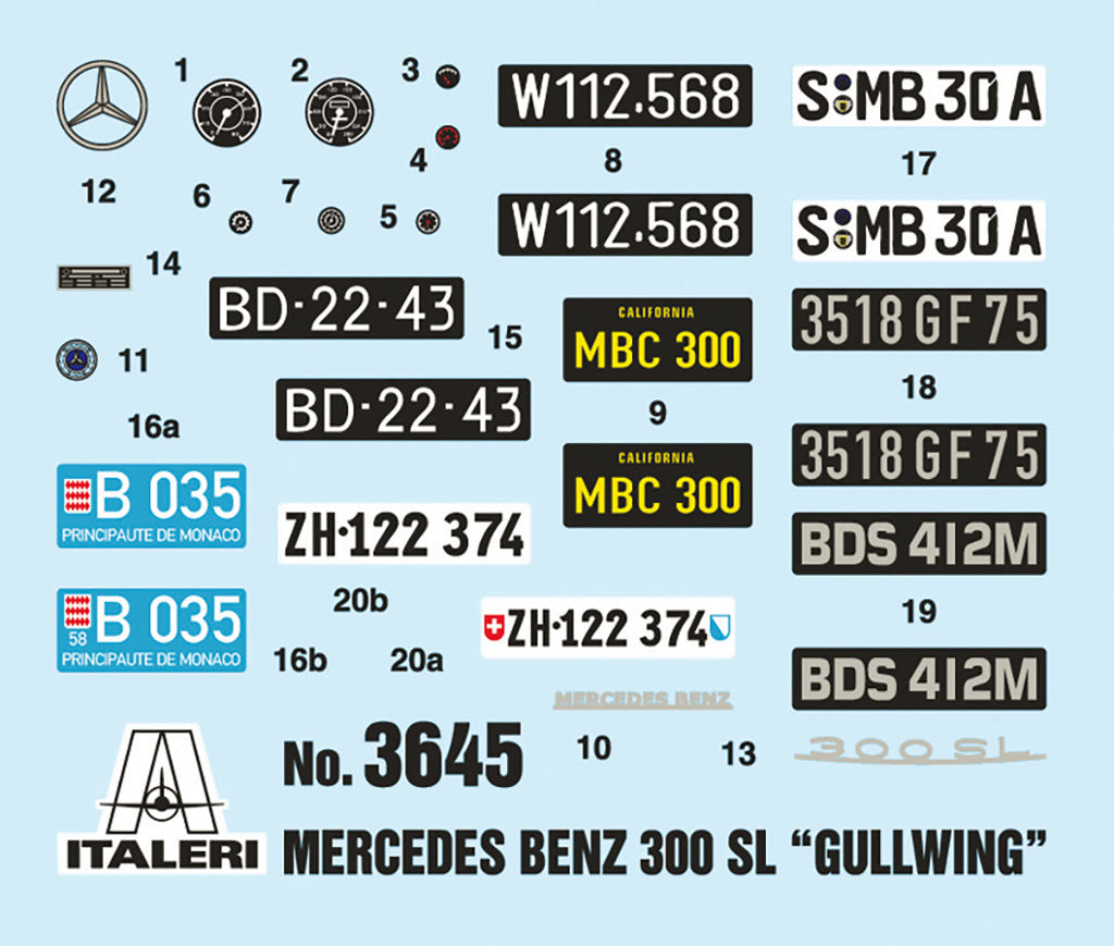 Italeri 1:24 Mercedes 300 SL Gullwing - 3645