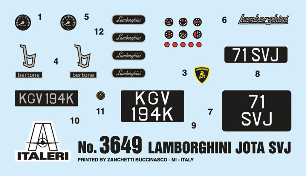 Italeri 1:24 Lamborghini Miura Jota SVJ - 3649