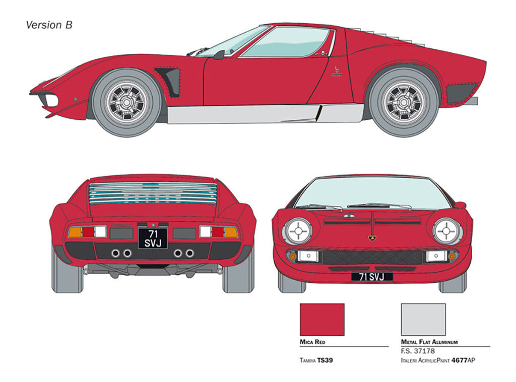 Italeri 1:24 Lamborghini Miura Jota SVJ - 3649