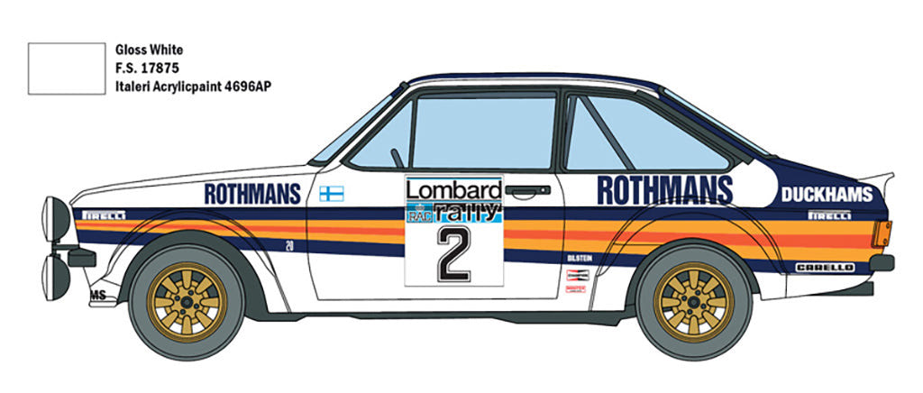 Italeri 1:24 Ford Escort RS1800 Mk. II Rally - 3650