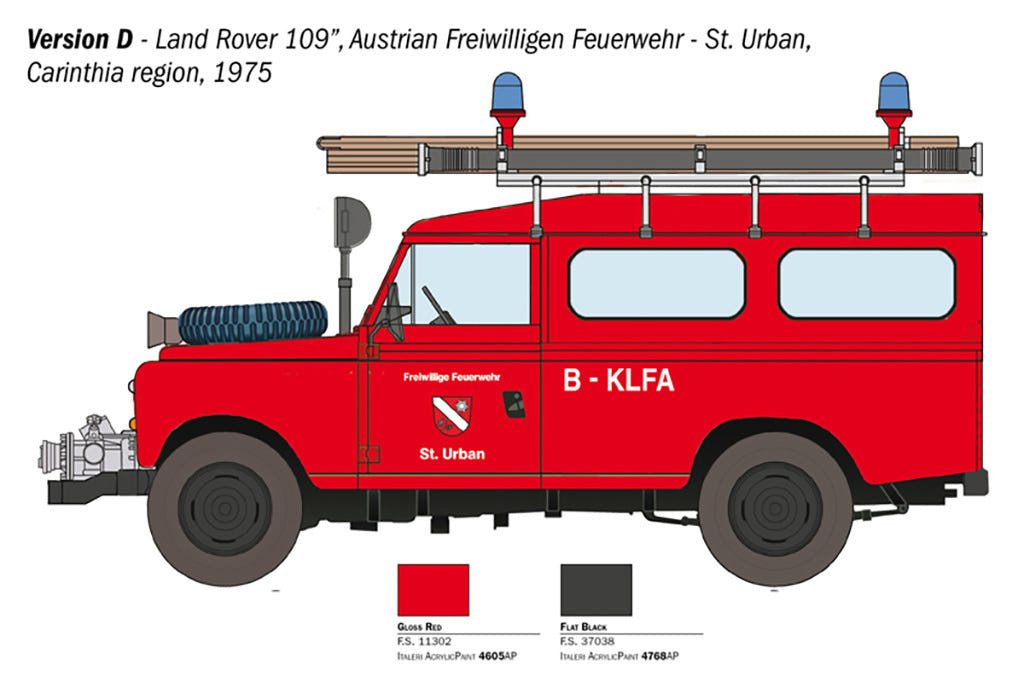 Italeri 1:24 Land Rover Fire Truck - 3660
