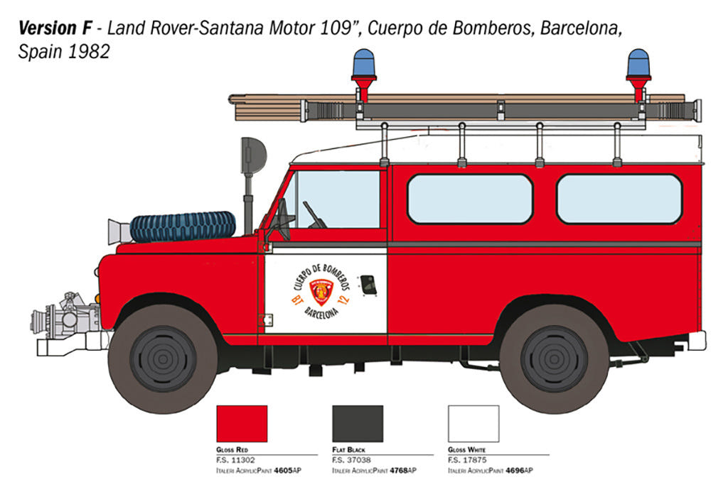 Italeri 1:24 Land Rover Fire Truck - 3660