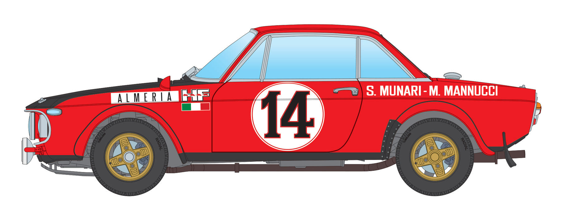 Italeri 1:24 Lancia Fulvia HF Rally Monte Carlo 1972 - 3670