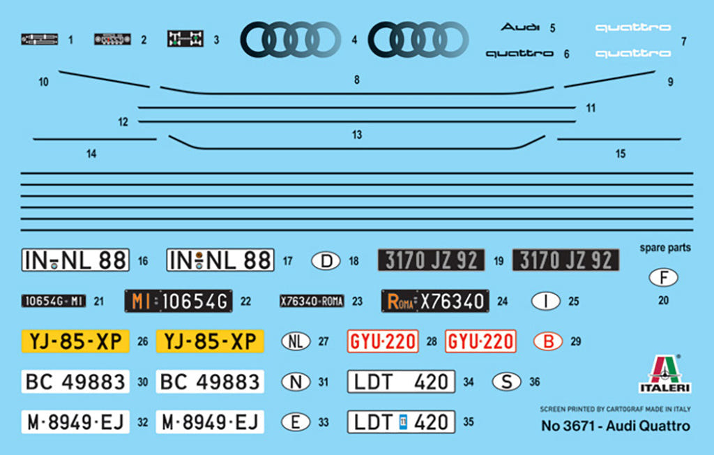 Italeri 1:24 Audi Quattro - 3671