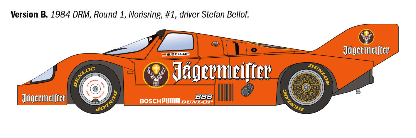 Italeri 1:24 Porsche 956 Jägermeister - 3678