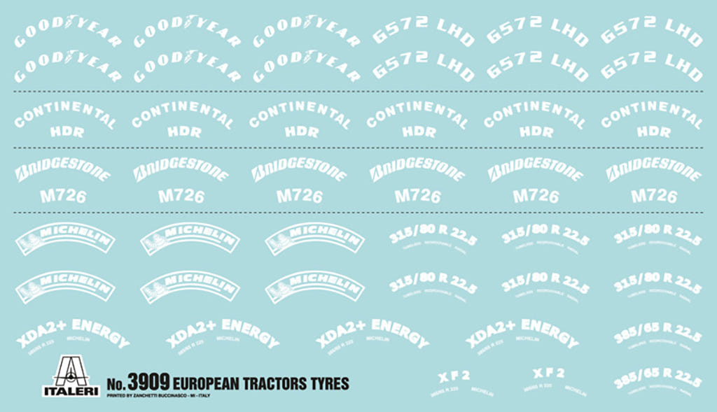 Italeri 1:24 European Tyres and Rims - 3909
