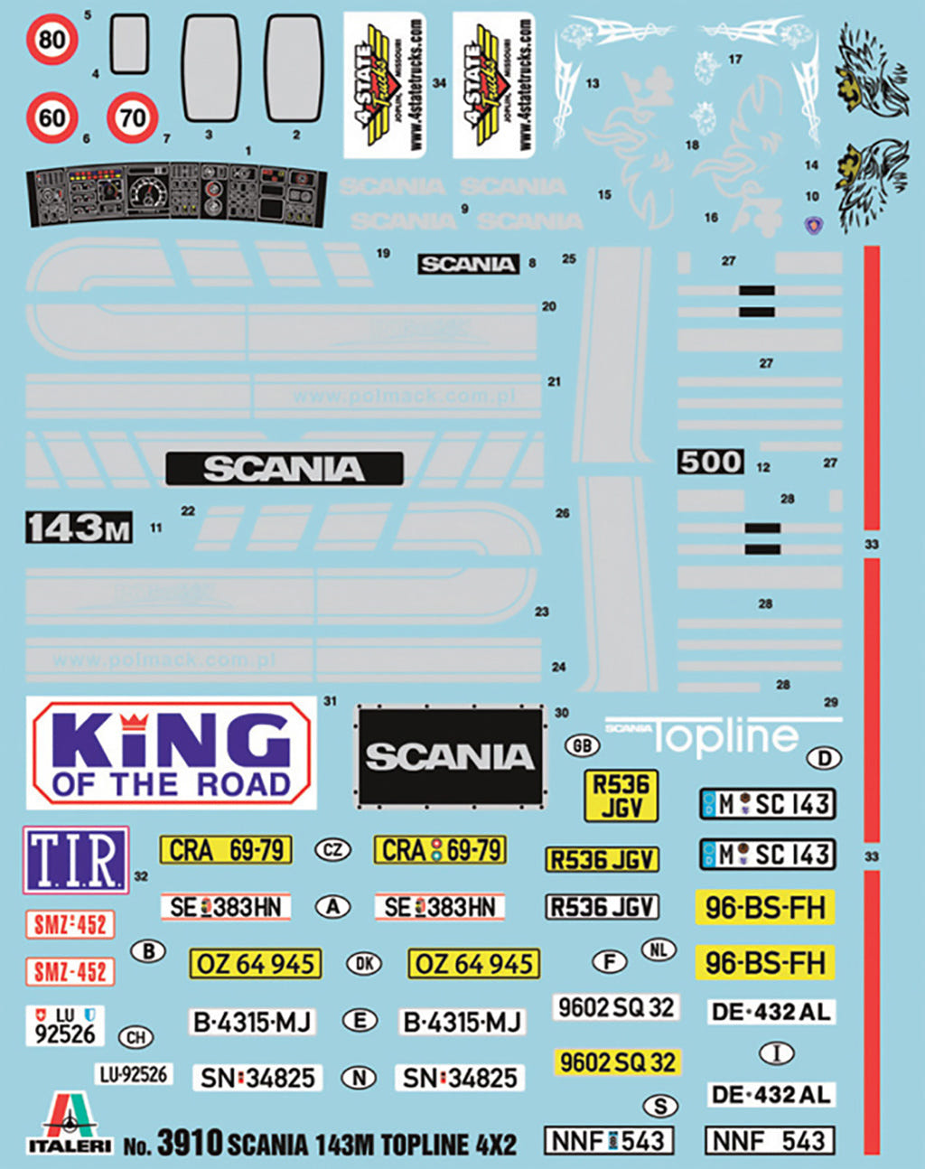 Italeri 1:24 Scania 143M Topline 4x2 - 3910