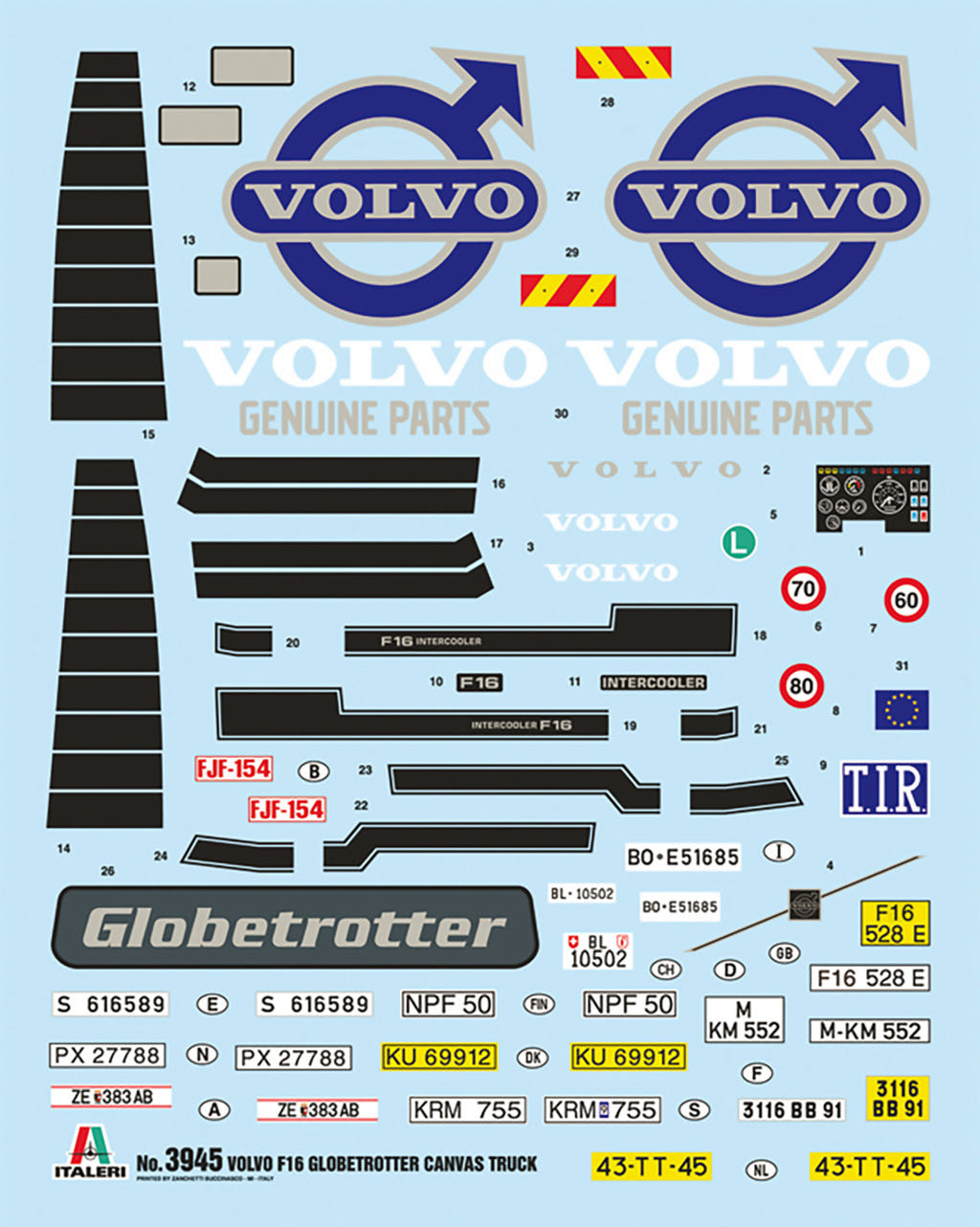 Italeri 1:24 Volvo F 16 Globe Trotter Canvas - 3945