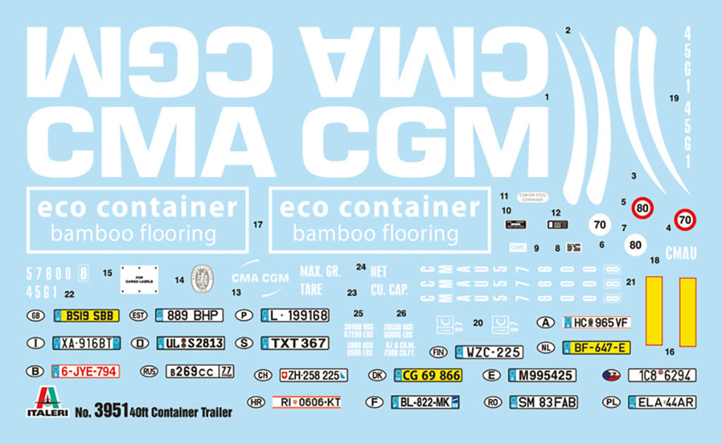 Italeri 1:24 40’ Container Trailer - 3951