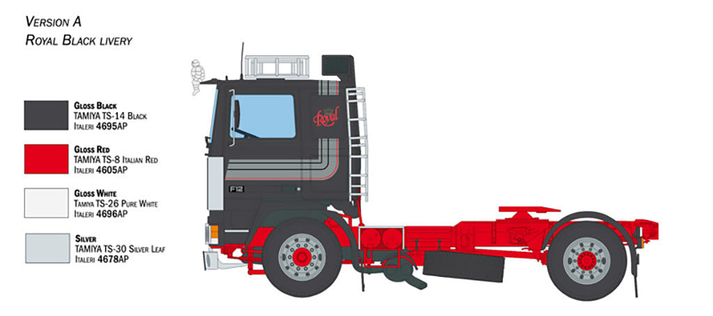 Italeri 1:24 Volvo F-12 Intercooler (Low Roof) with accessories - 3957