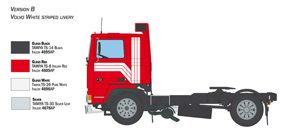 Italeri 1:24 Volvo F-12 Intercooler (Low Roof) with accessories - 3957