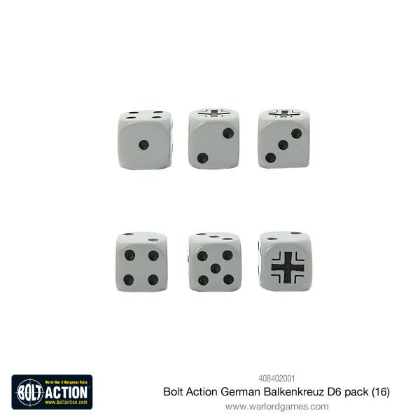 Bolt Action - German Balkenkreuz D6 Pack - Loaded Dice