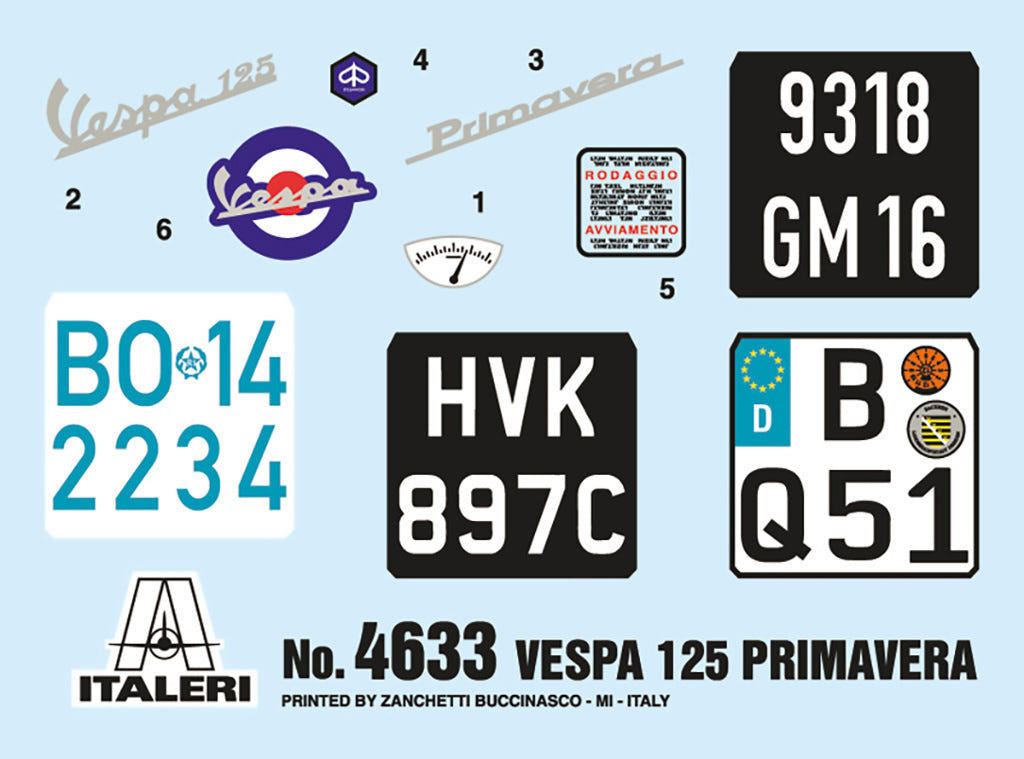 Italeri 1:9 Vespa 125 Primavera - 4633