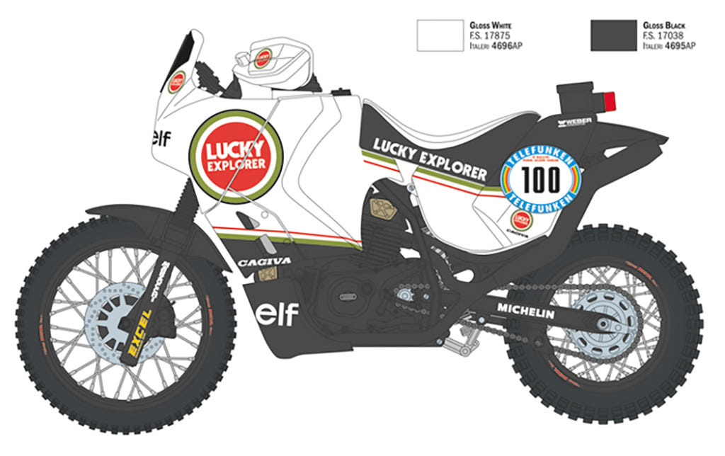 Italeri 1:9 Cagiva “Elephant” 850 Paris- Dakar 1987 - 4643