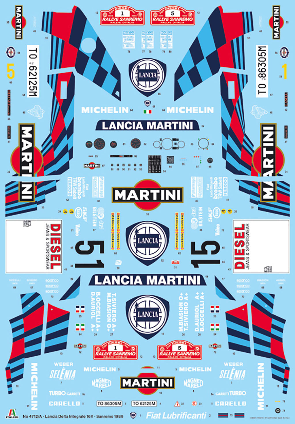 Italeri 1:12 Lancia Delta HF Integrale Sanremo 1989 - 4712