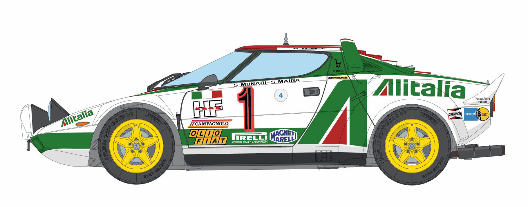Italeri 1:12 Lancia Stratos HF Group 4 Monte Carlo Rally 1977 - 4714