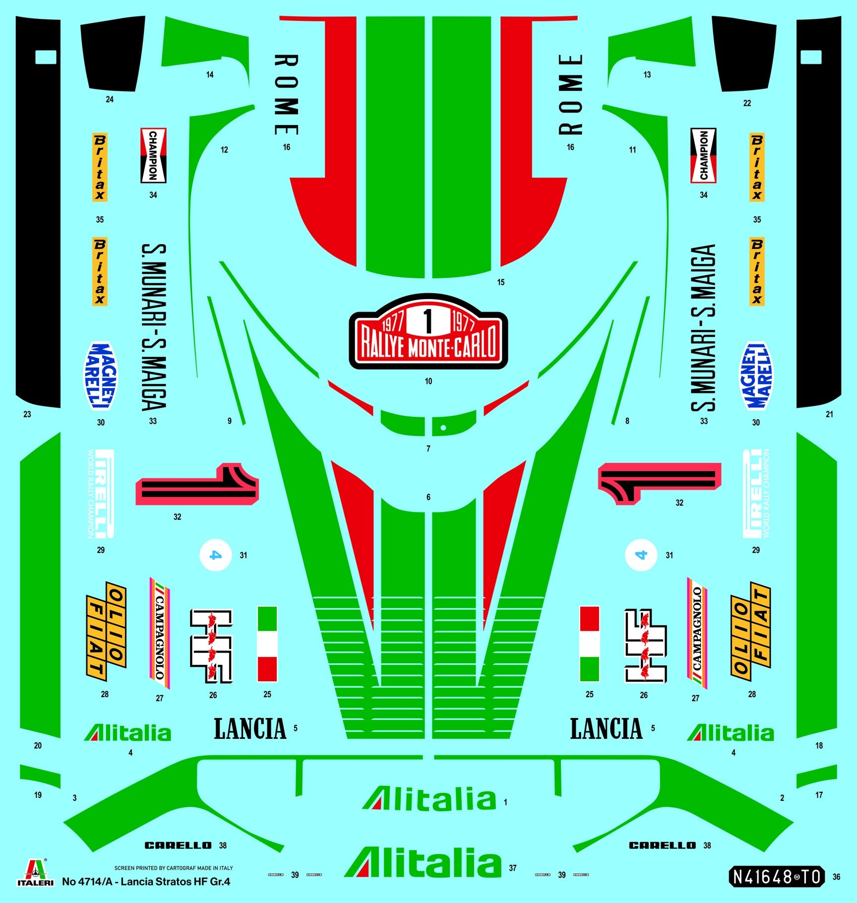 Italeri 1:12 Lancia Stratos HF Group 4 Monte Carlo Rally 1977 - 4714