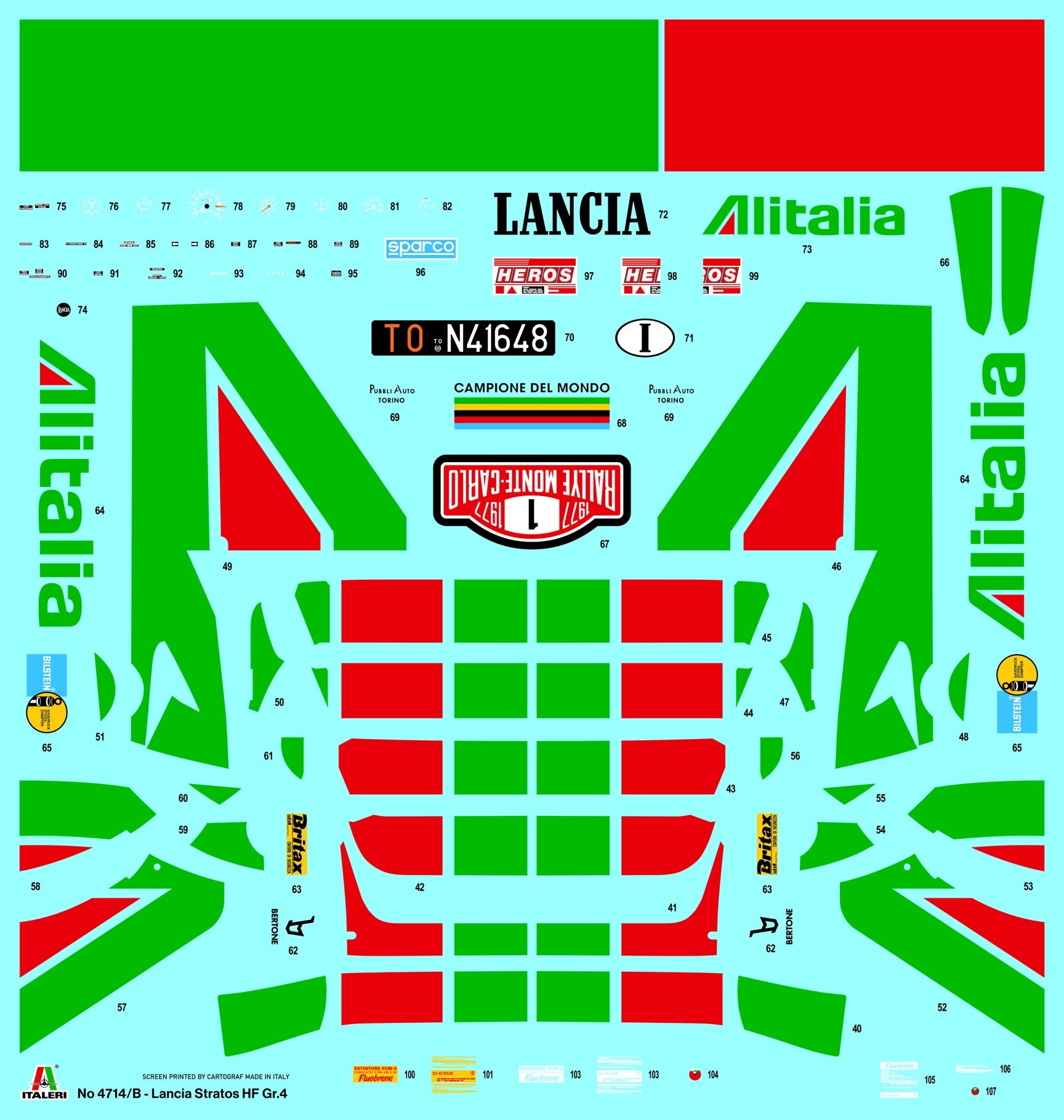 Italeri 1:12 Lancia Stratos HF Group 4 Monte Carlo Rally 1977 - 4714