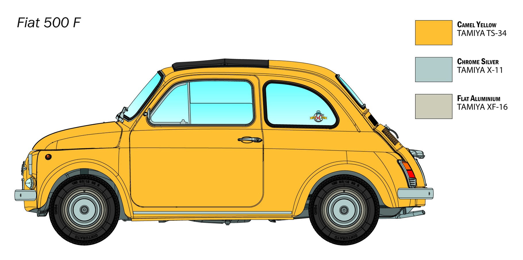 Italeri 1:12 FIAT 500 F 1968 Upgraded Edition - 4715