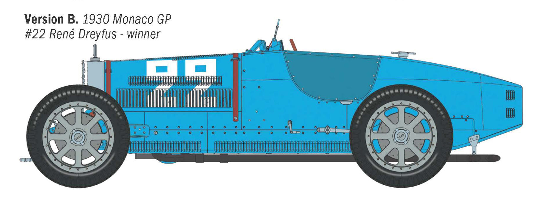 Italeri 1:12 Bugatti Type 35B - Targa Florio '29 / Monaco GP '30 - 4716