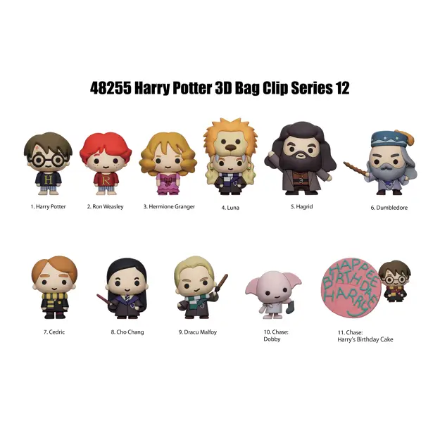 Harry Potter Series 12 Bag Clips