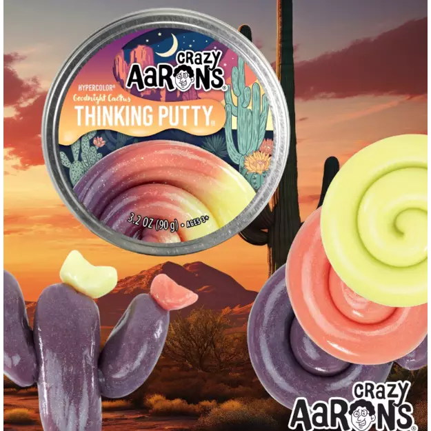 Crazy Aarons - Hypercolour Goodnight Cactus Thinking Putty - Loaded Dice