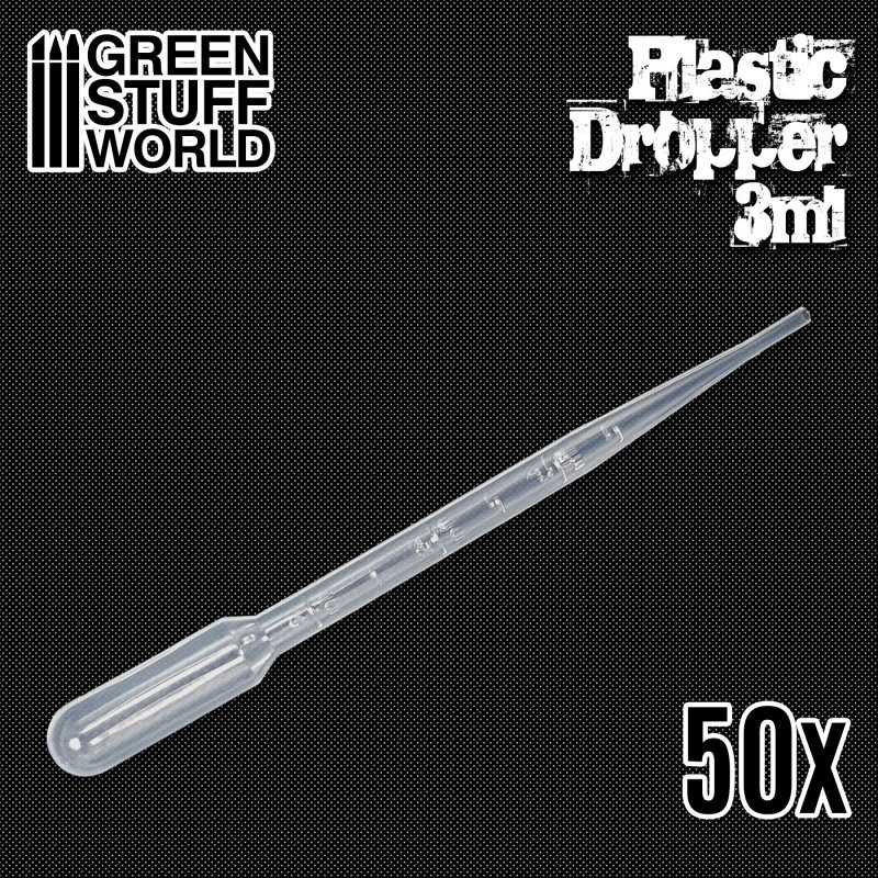 Green Stuff World 50 x Plastic Dropper 3ml Pipettes - Loaded Dice Barry Vale of Glamorgan CF64 3HD