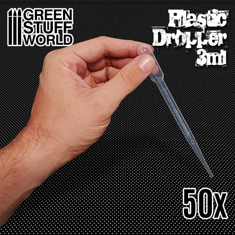Green Stuff World 50 x Plastic Dropper 3ml Pipettes - Loaded Dice Barry Vale of Glamorgan CF64 3HD