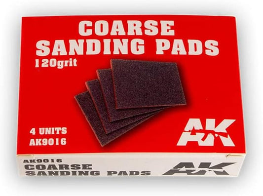 AK Interactive Course Sanding Pads 120 grit x 4 (AK9016) - Loaded Dice