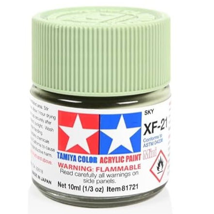 Tamiya Acrylic Paint Mini XF-21 Sky - Loaded Dice