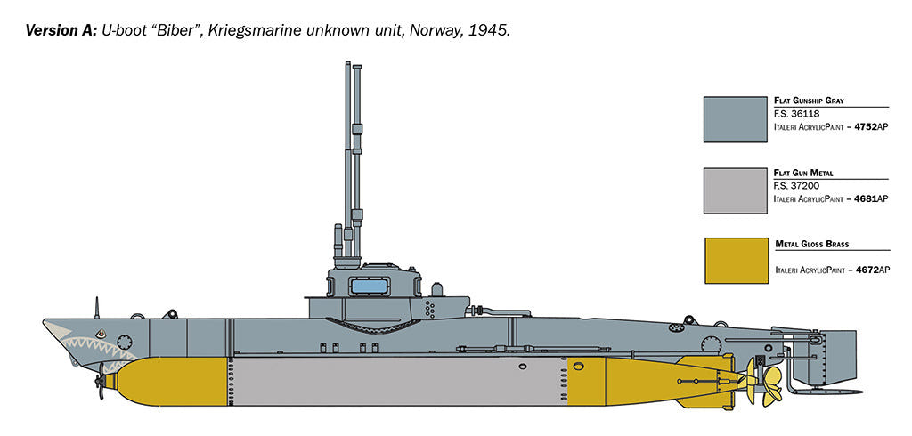 Italeri 1:35 Biber Midget Submarine - 5609