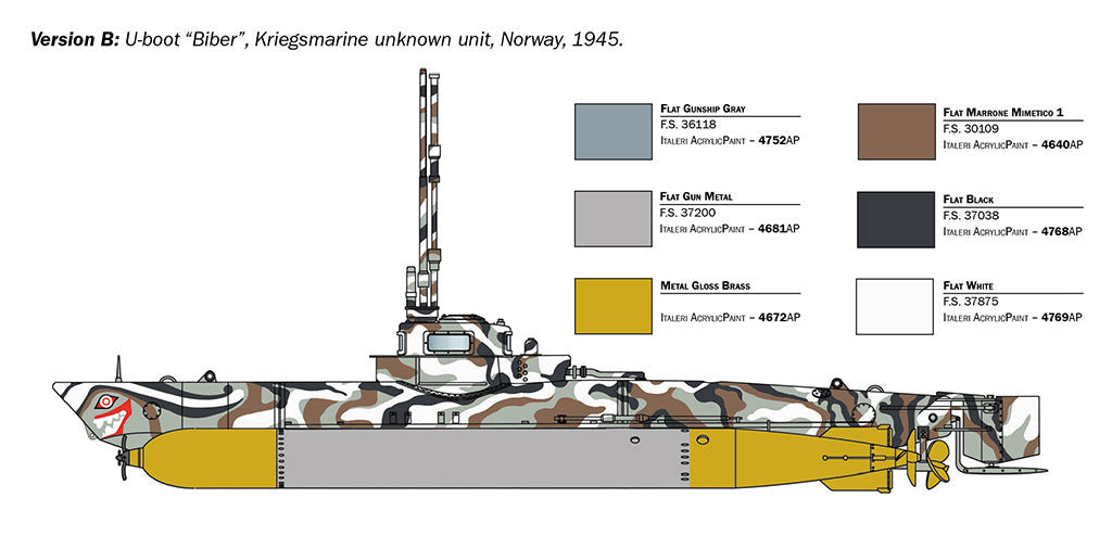 Italeri 1:35 Biber Midget Submarine - 5609