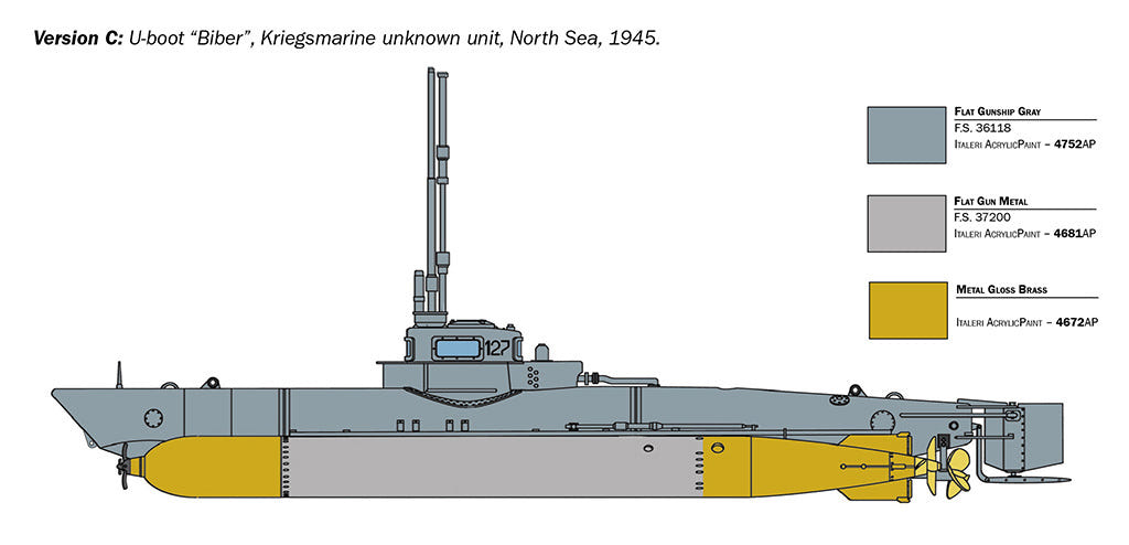 Italeri 1:35 Biber Midget Submarine - 5609
