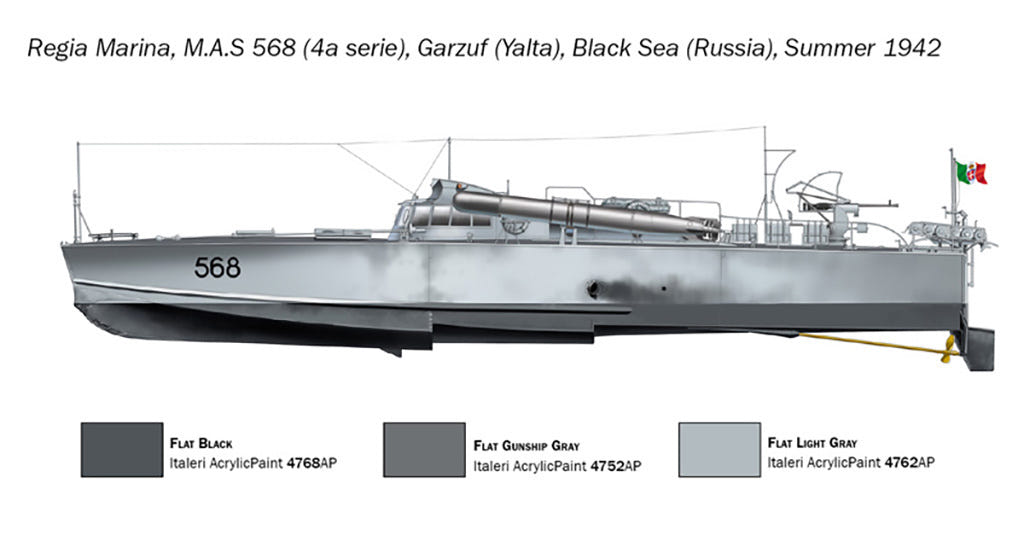 Italeri 1:35 M.A.S. 568 4a Serie with crew - 5626