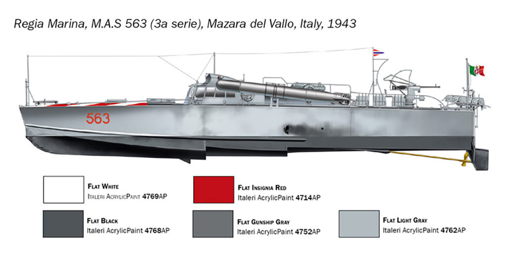 Italeri 1:35 M.A.S. 568 4a Serie with crew - 5626