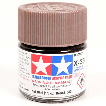Tamiya Acrylic Paint Mini X-33 Bronze - Loaded Dice