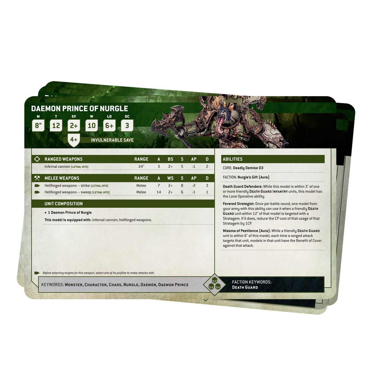 Datasheet Cards: Death Guard - Loaded Dice