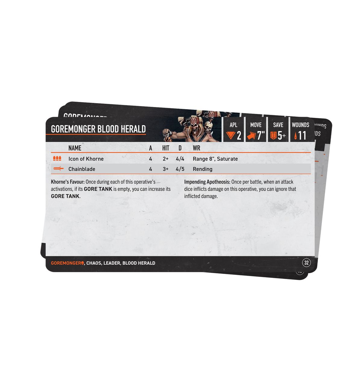 Kill Team: Goremongers Datacards - Loaded Dice