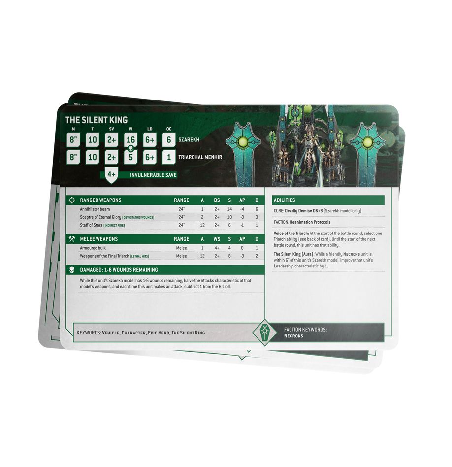 Datasheet Cards: Necrons - Loaded Dice